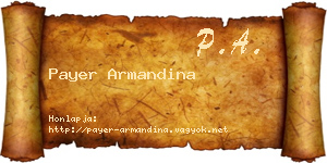 Payer Armandina névjegykártya